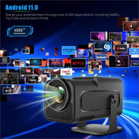 Vidéoprojecteur HY320 Mini – Android 11, Wi-Fi 6, image jusqu'à 150 pouces