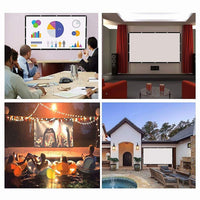 Toile de projection 16:9 portable – 60 à 120 pouces, intérieur & extérieur