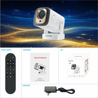Vidéoprojecteur HY260 Pro – Full HD 1080p, autofocus, Android 11, jusqu'à 130 pouces